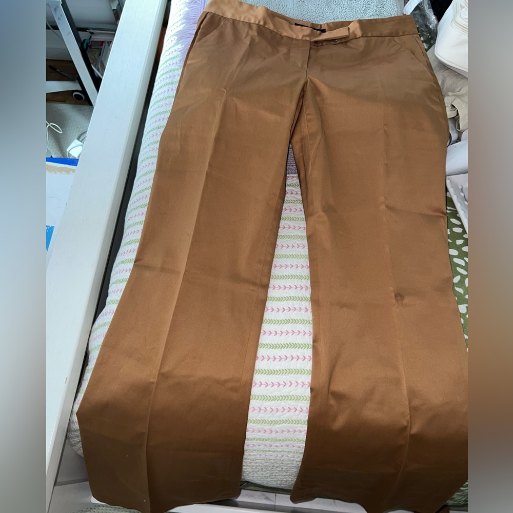 Theory Brown Straight Leg Trousers